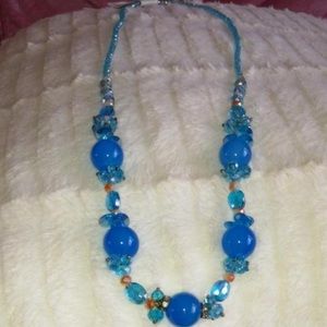 Chinese Style Blue Rope Necklace